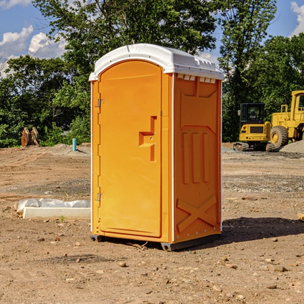 how often are the portable restrooms cleaned and serviced during a rental period in Johnston City